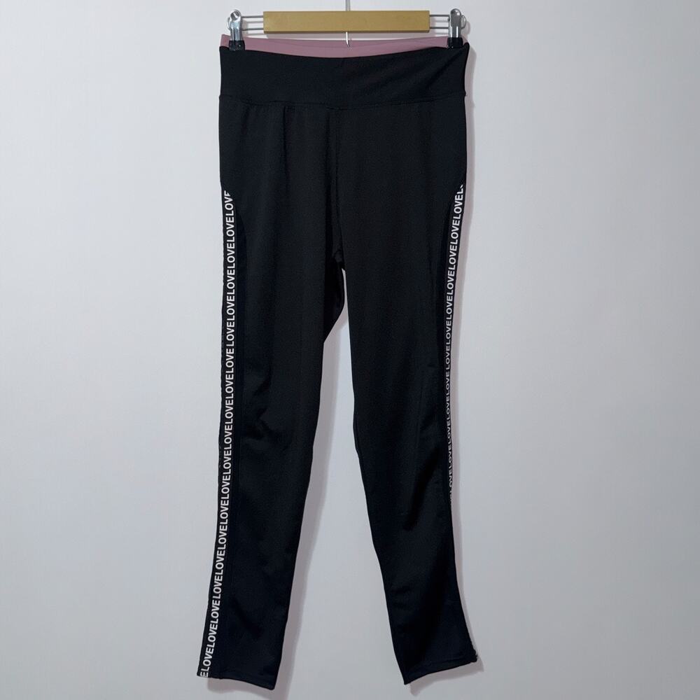 Leggings black & purple women’s size large/XL